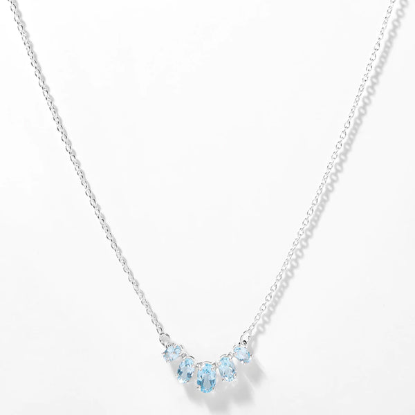 Blue Topaz Gemstone Necklace