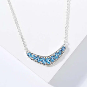 Swiss Blue Topaz Gemstone Necklace