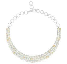 Sterling Silver Opal Necklace