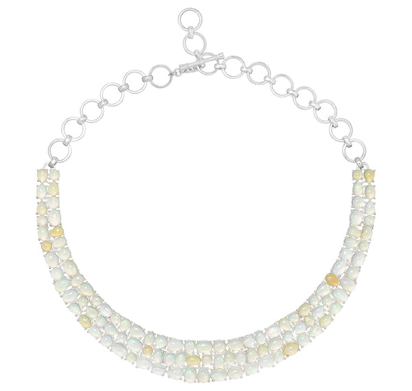 Sterling Silver Opal Necklace