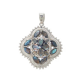 Labradorite Clover Shaped Pendant