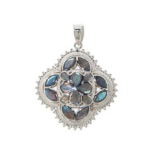 Labradorite Clover Shaped Pendant