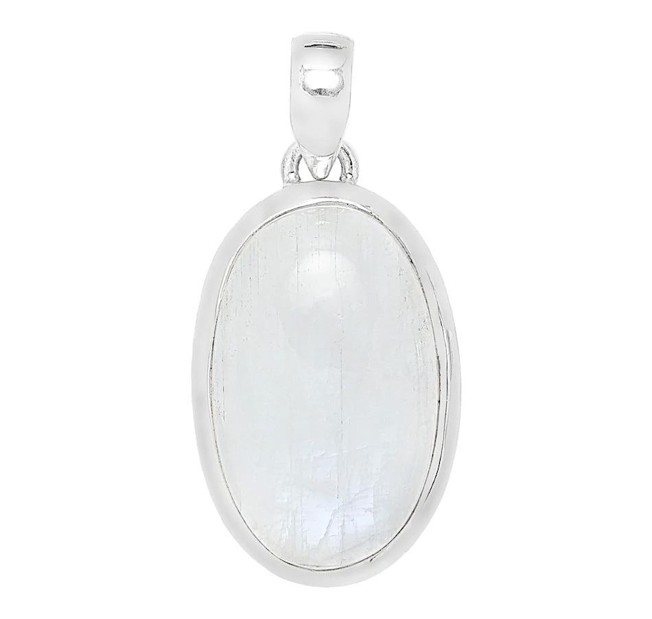 Sterling Silver Rainbow Moonstone Pendant