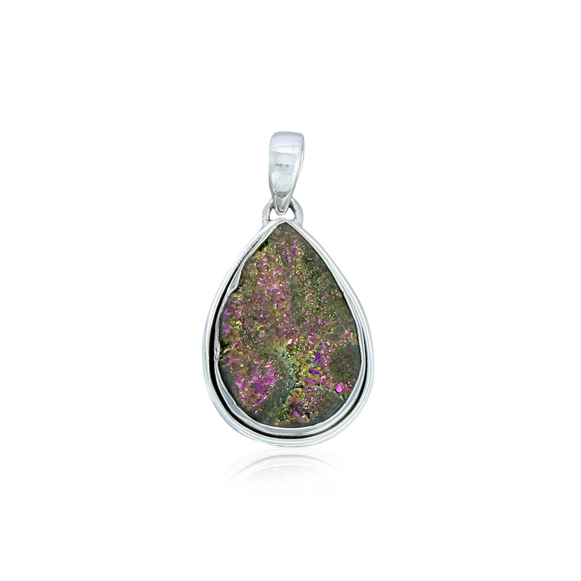 Pink Desert Drusy Pendant - One of a Kind