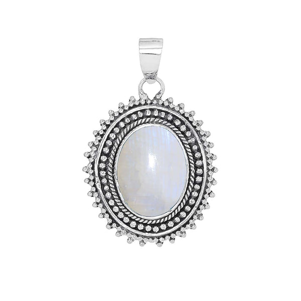 Rainbow Moonstone Radiating Pendant