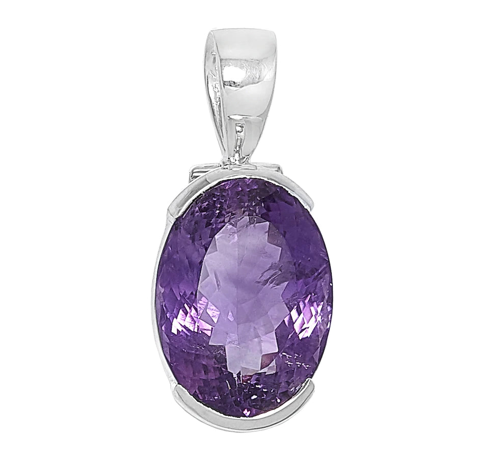 Sterling Silver Amethyst Pendant