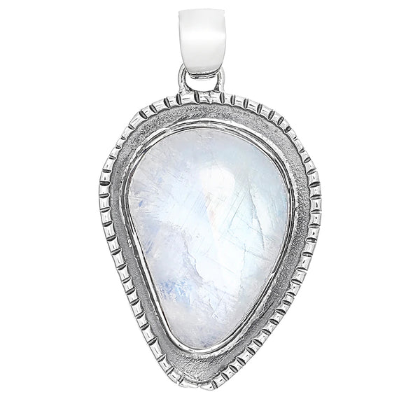 Sterling Silver Rainbow Moonstone Pendant