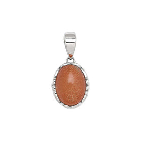 Sunstone Pendant with Butterfly Pattern on Side Gallery