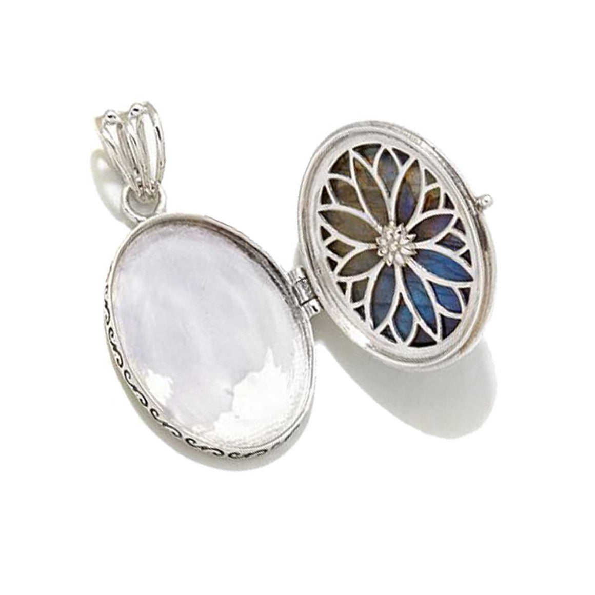 Labradorite Oval Locket Pendant