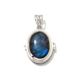 Labradorite Oval Locket Pendant