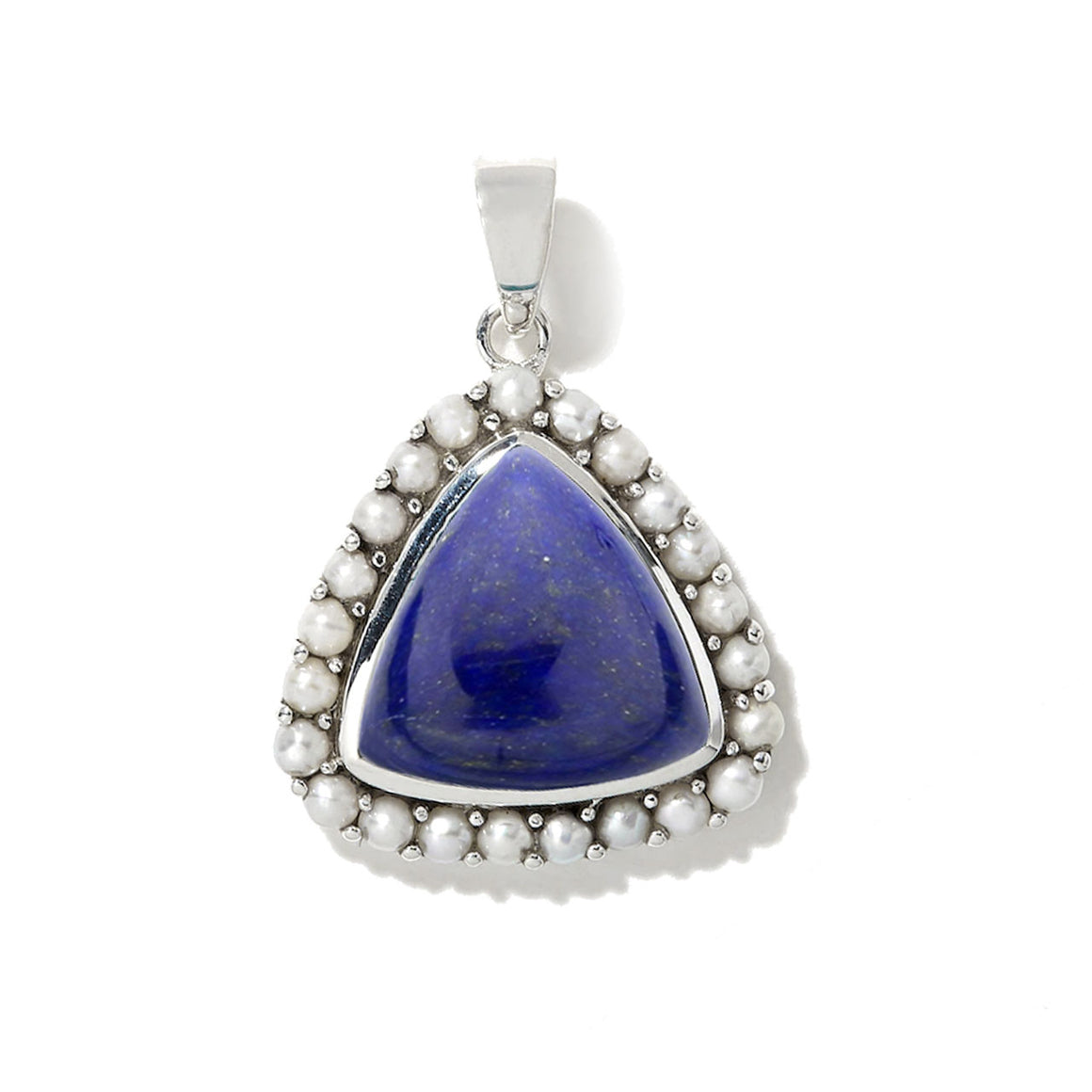 Lapis Trilliant and Freshwater Pearl Pendant
