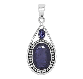 Sterling Silver Iolite Pendant