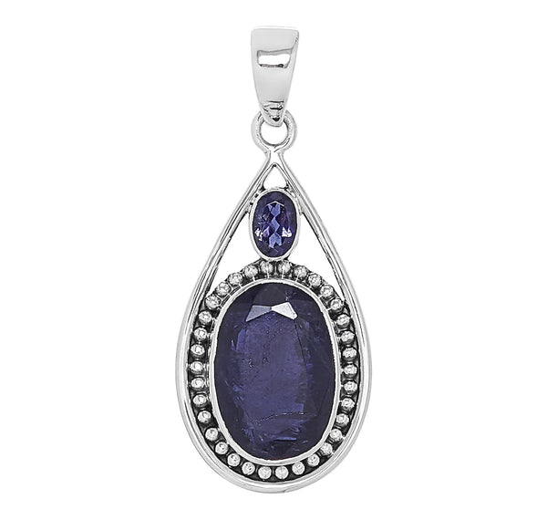 Sterling Silver Iolite Pendant