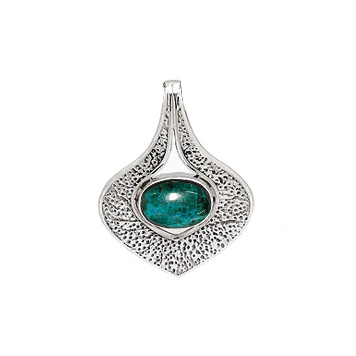 Chrysacolla Textured Pendant
