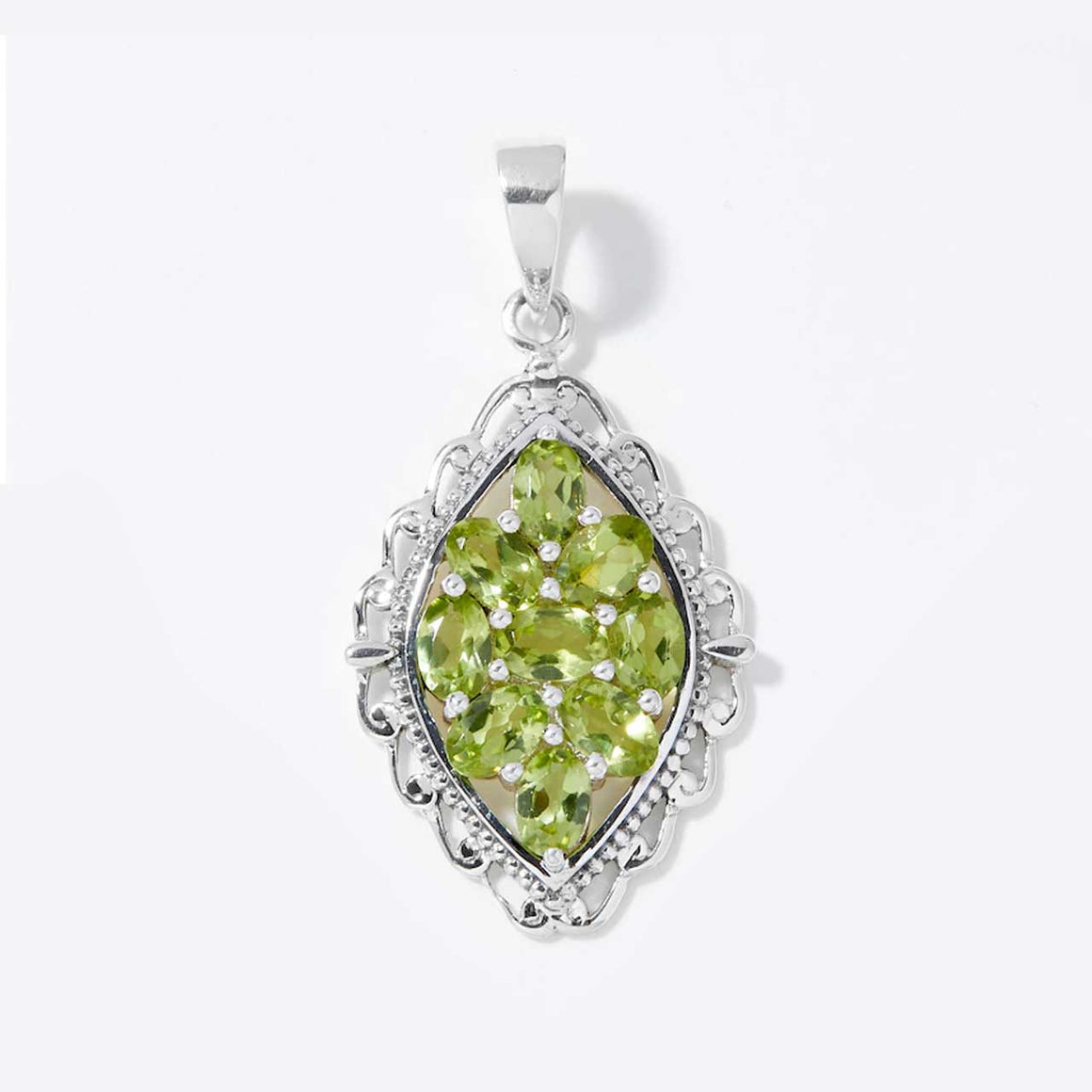 Multi Peridot Gemstone Pendant