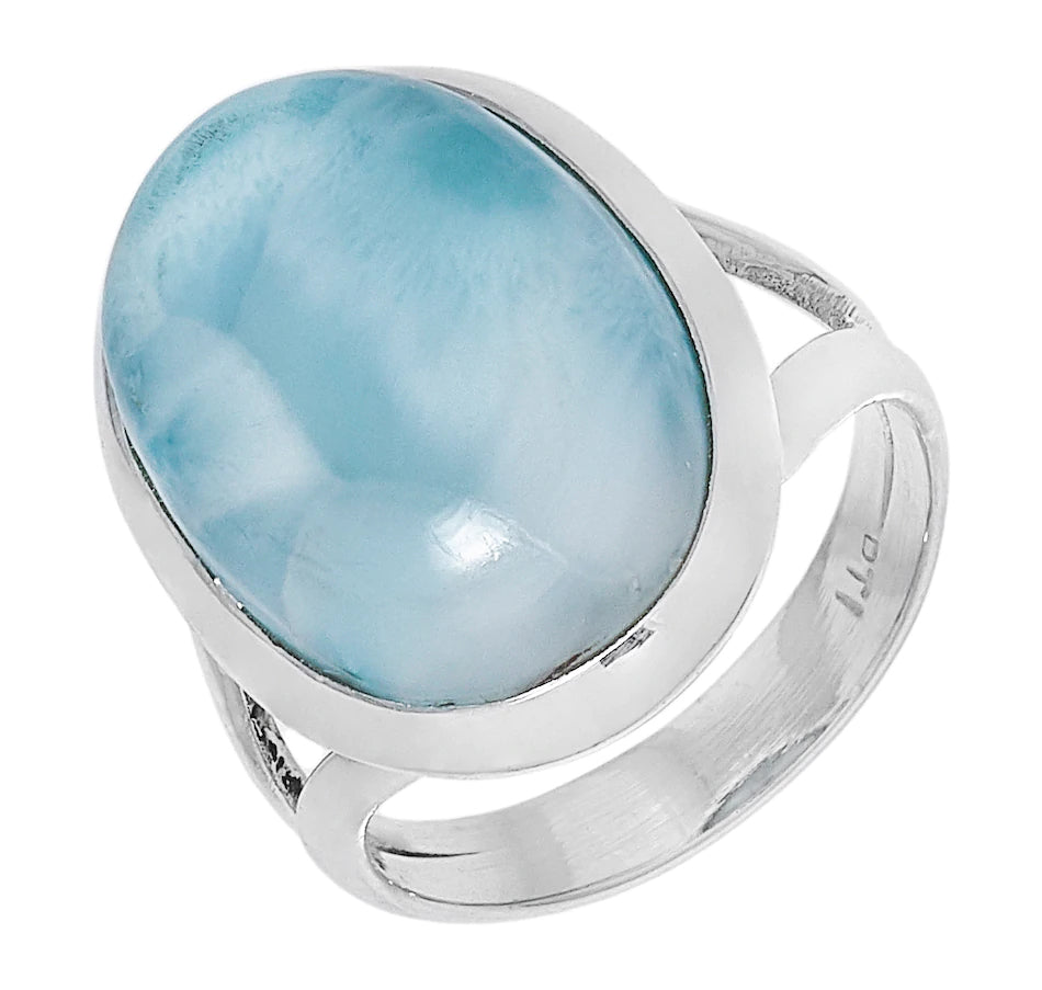 Sterling Silver Larimar Ring