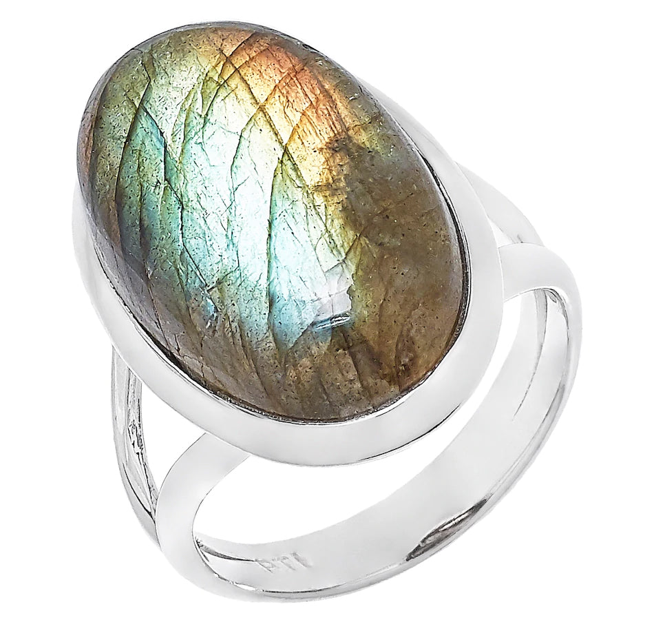 Sterling Silver Labradorite Ring