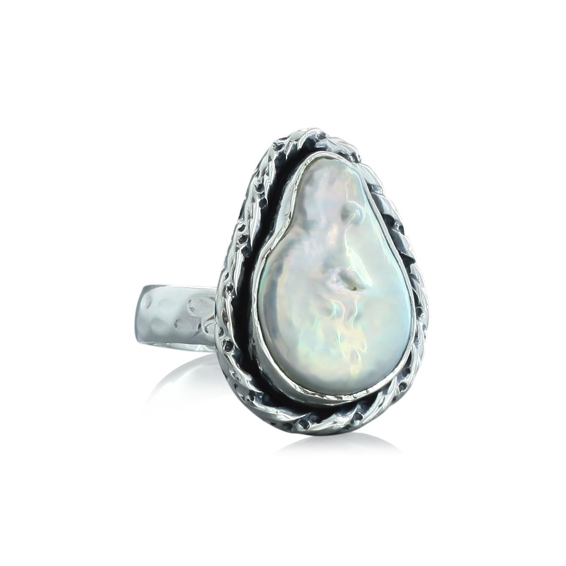 White Pearl Ring - One of a Kind