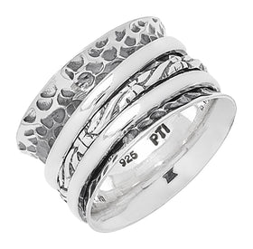 Oxidized Meditation Ring