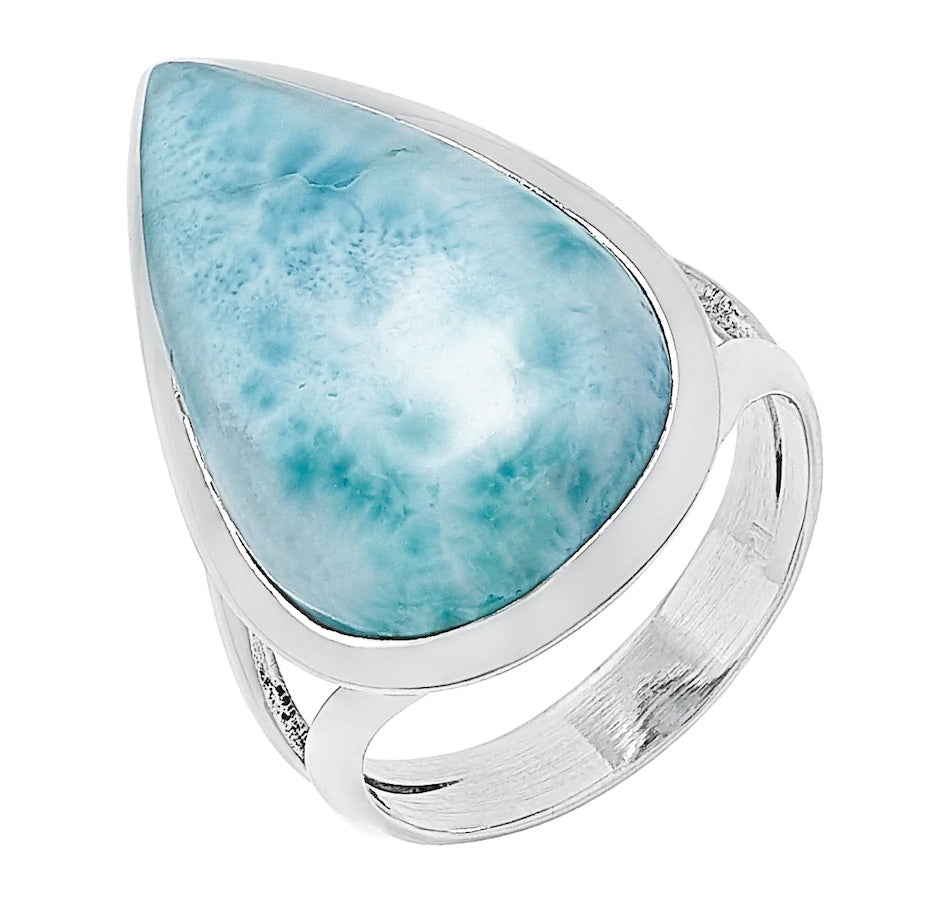 Sterling Silver Larimar Ring