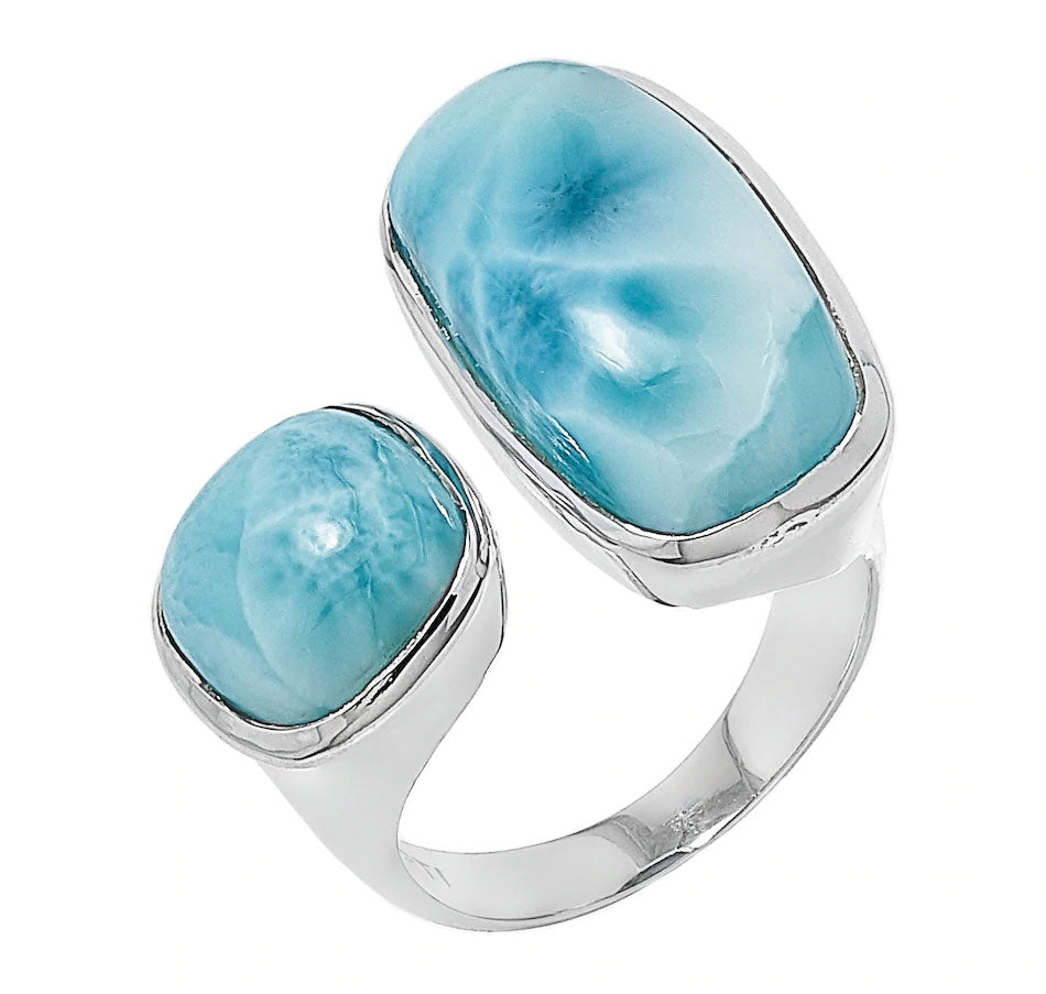 Sterling Silver Larimar Ring