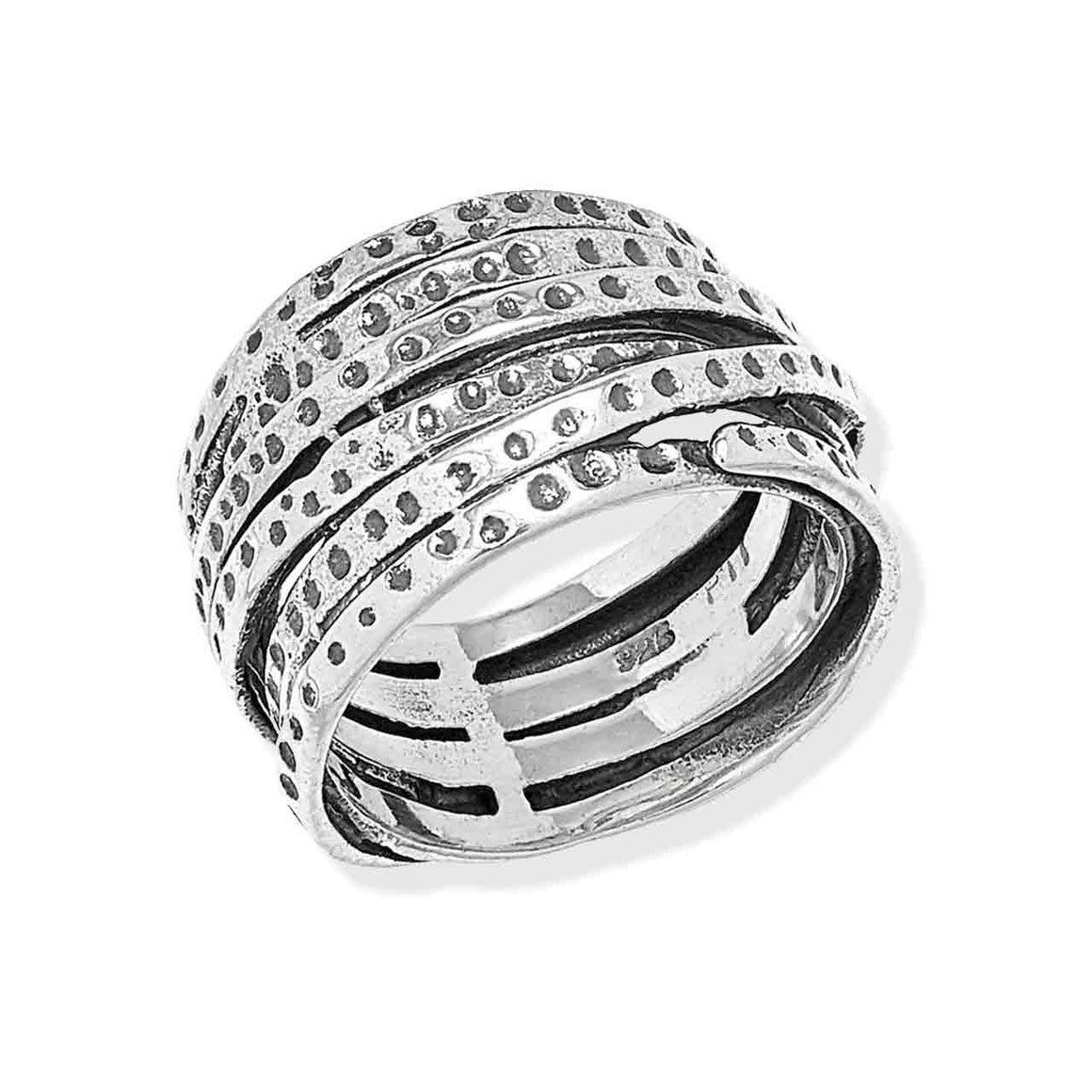 Sterling Silver Antique Finish Wrap Ring