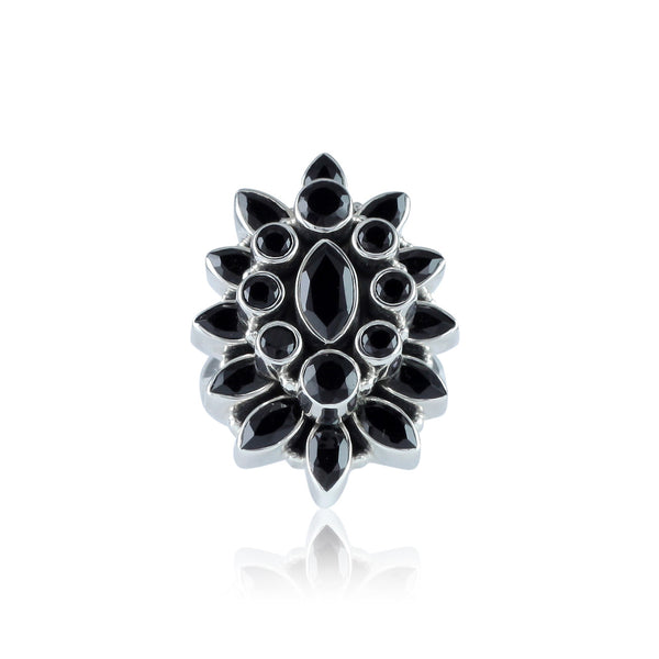 Black Spinel Two Layer Ring