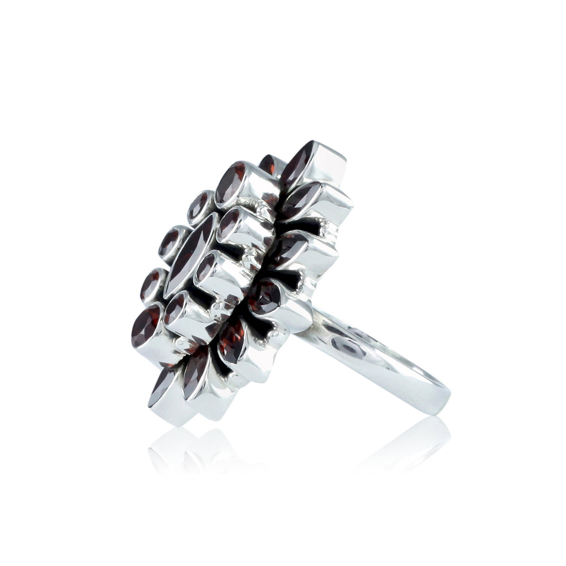 Garnet Two Layer Ring