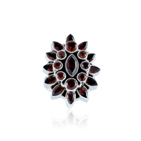 Garnet Two Layer Ring
