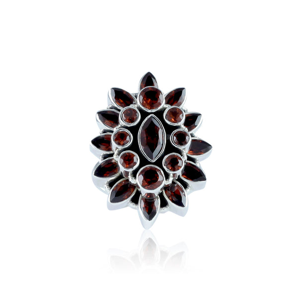 Garnet Two Layer Ring