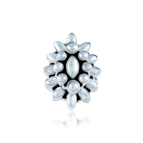 White Pearl Two Layer Ring