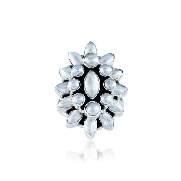 White Pearl Two Layer Ring