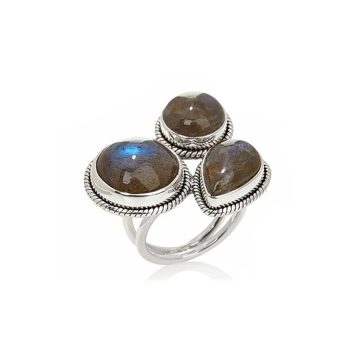 Labradorite Bubble Ring