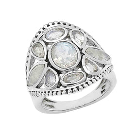 Rainbow Moonstone Ring