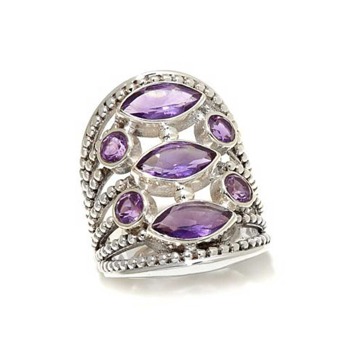 Amethyst Moonstone Ring