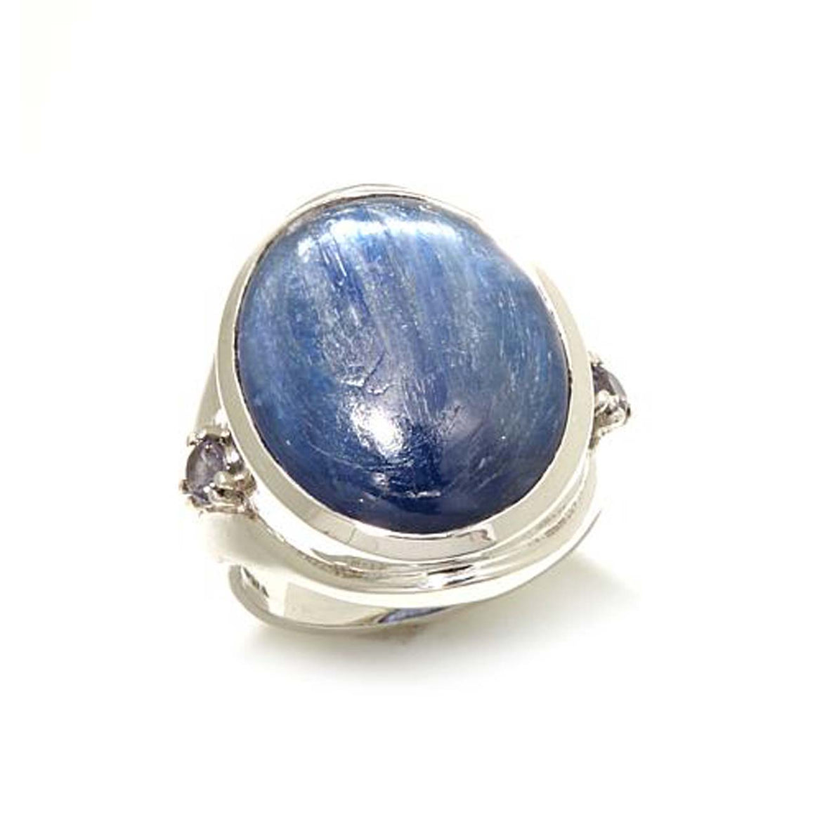 Kyanite and Iolite Gemstone Oval Ring