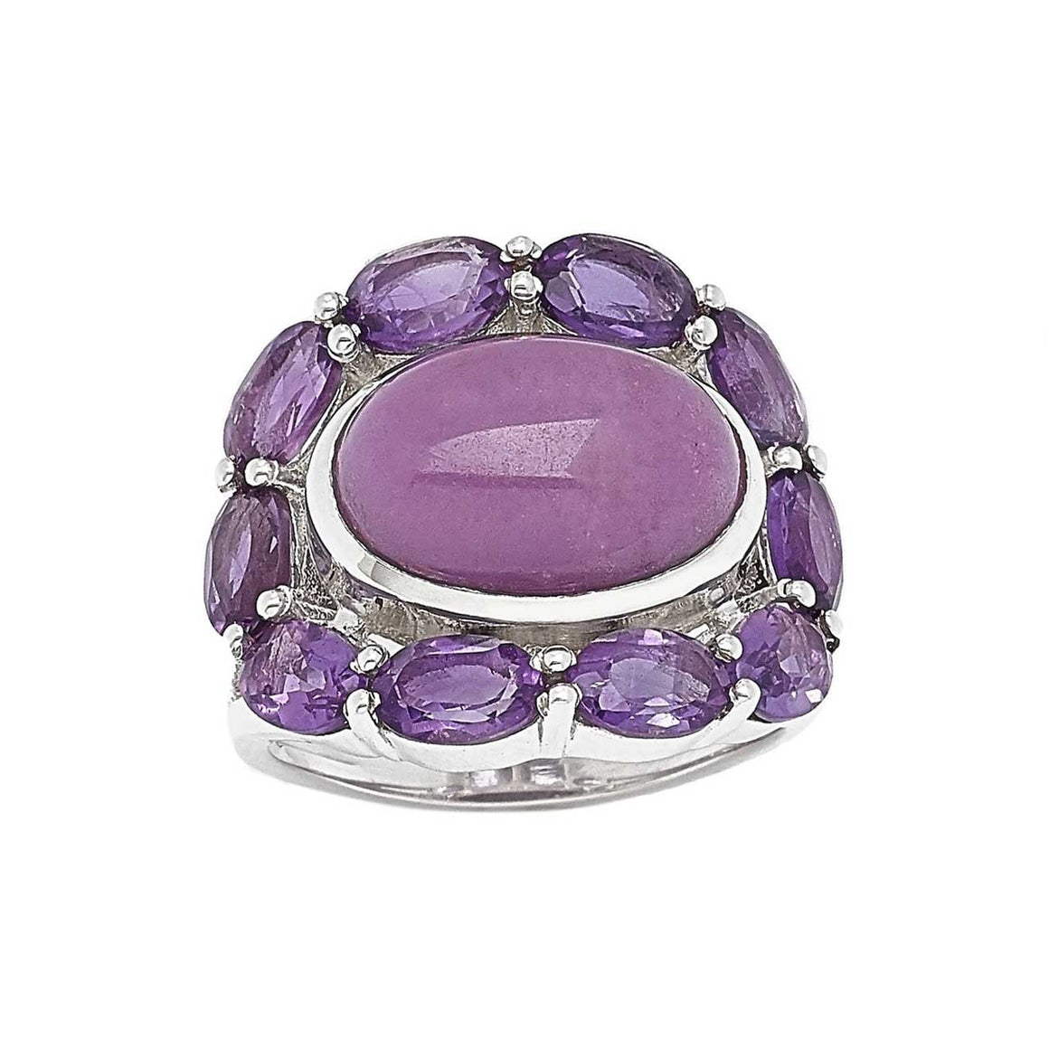 Phosphosiderite and Amethyst Ring