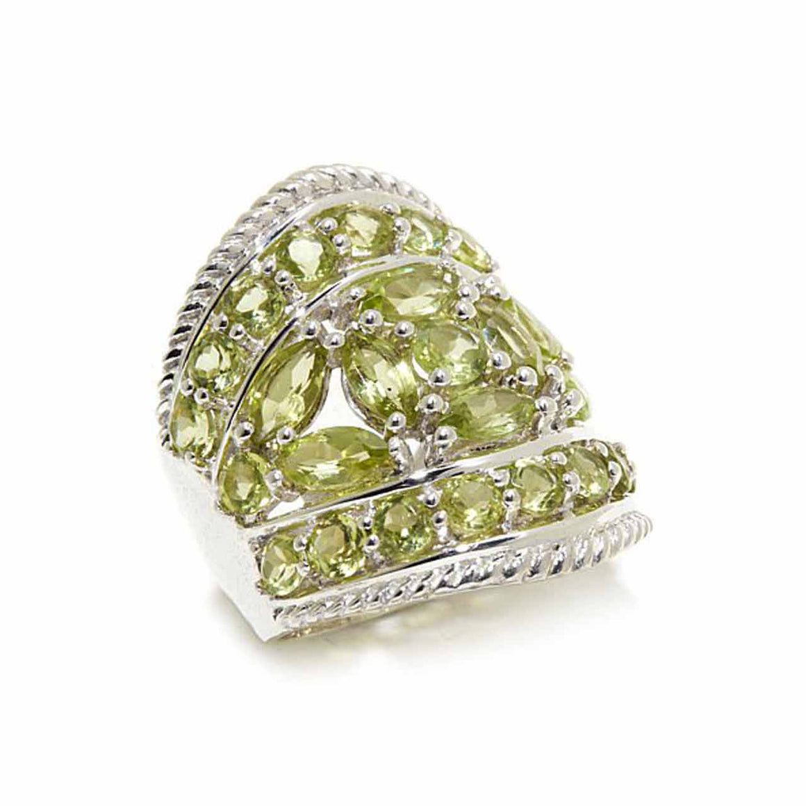 Peridot Pavé Set Ring