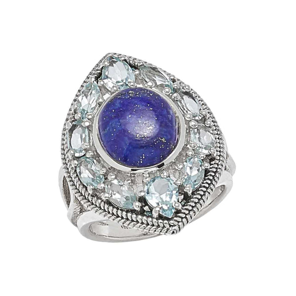 Lapis and Blue Topaz Ring