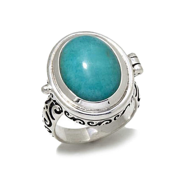 Amazonite Poison Ring