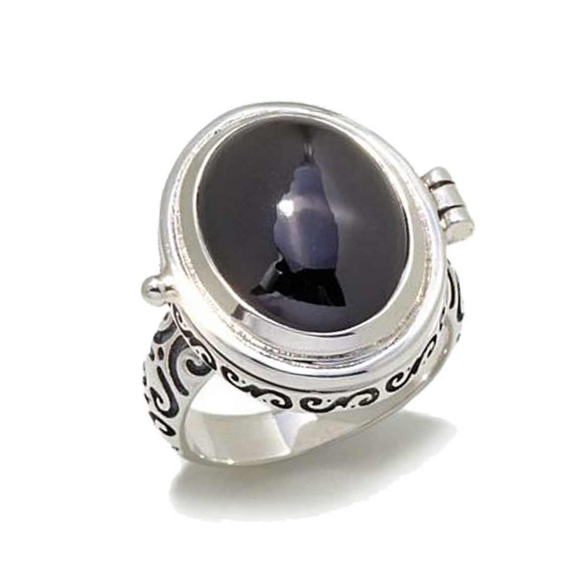 Black Spinel Poison Ring