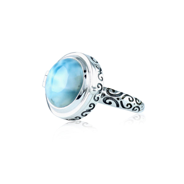 Larimar Poison Ring