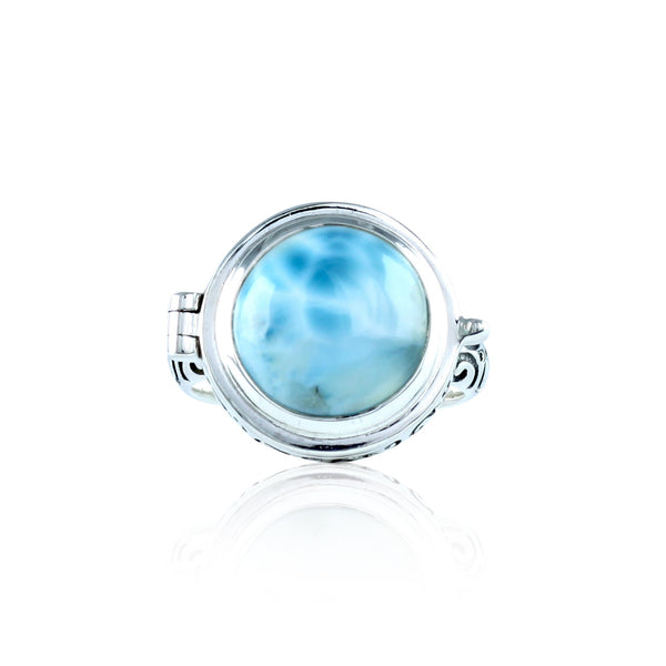 Larimar Poison Ring