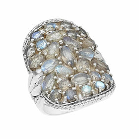 Labradorite Cluster Ring