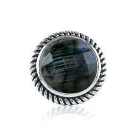 Faceted Labradorite Ring