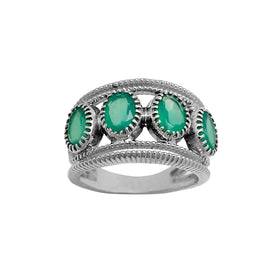 Green Onyx Multi Stone Ring