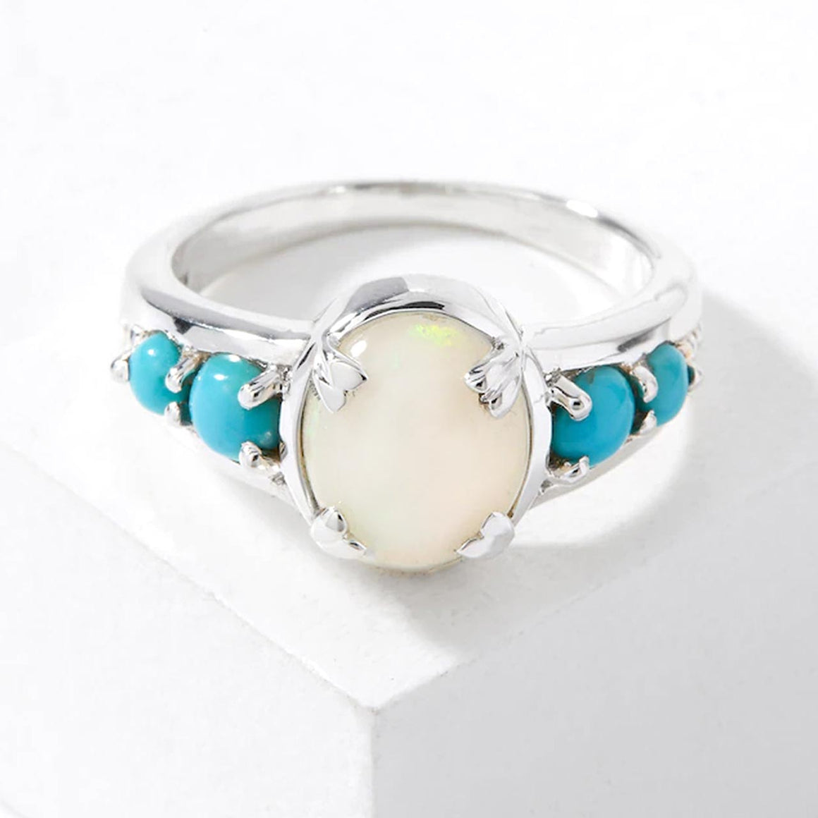 Opal & Sleeping Beauty Turquoise Ring