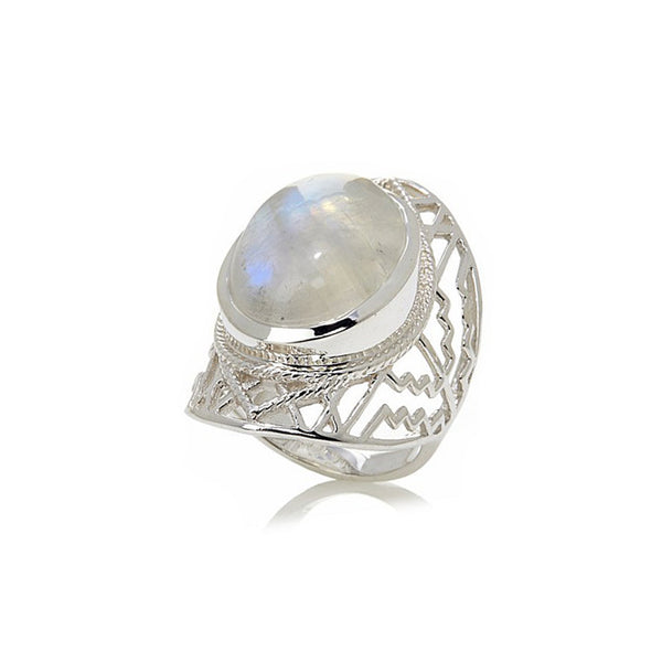 Rainbow Moonstone Ring