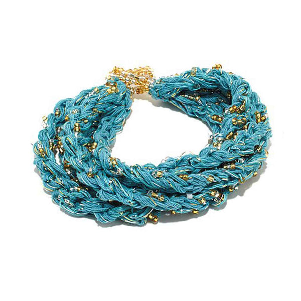 Braided Bead Potay Multi Strand Bracelet