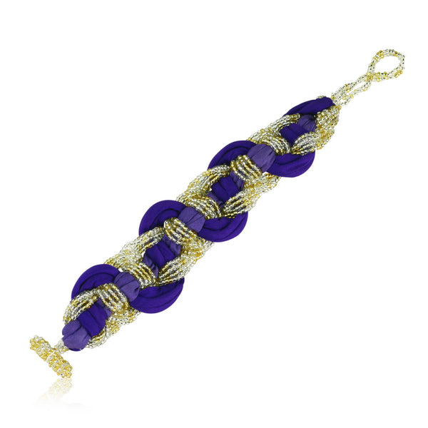 Potay and Fabric Wrap Bracelet